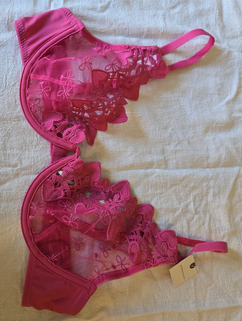 Anthropologie Heart Lace wired bra